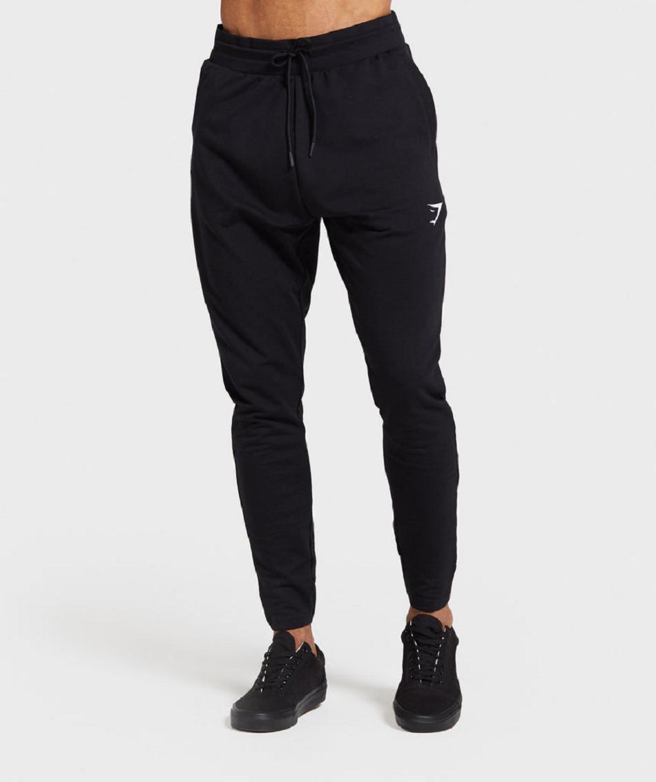 Gymshark Critical Zip Muške Jogger Hlače Crne | HR 2231EBC